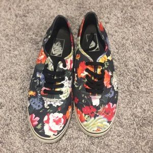 Vans floral shoes